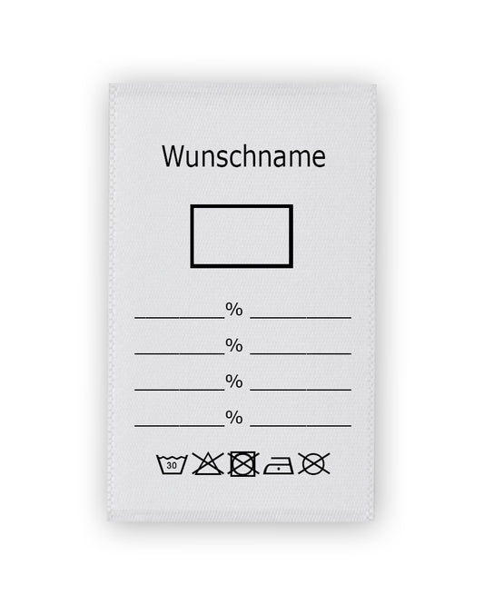 Etiketten mit Wunschname