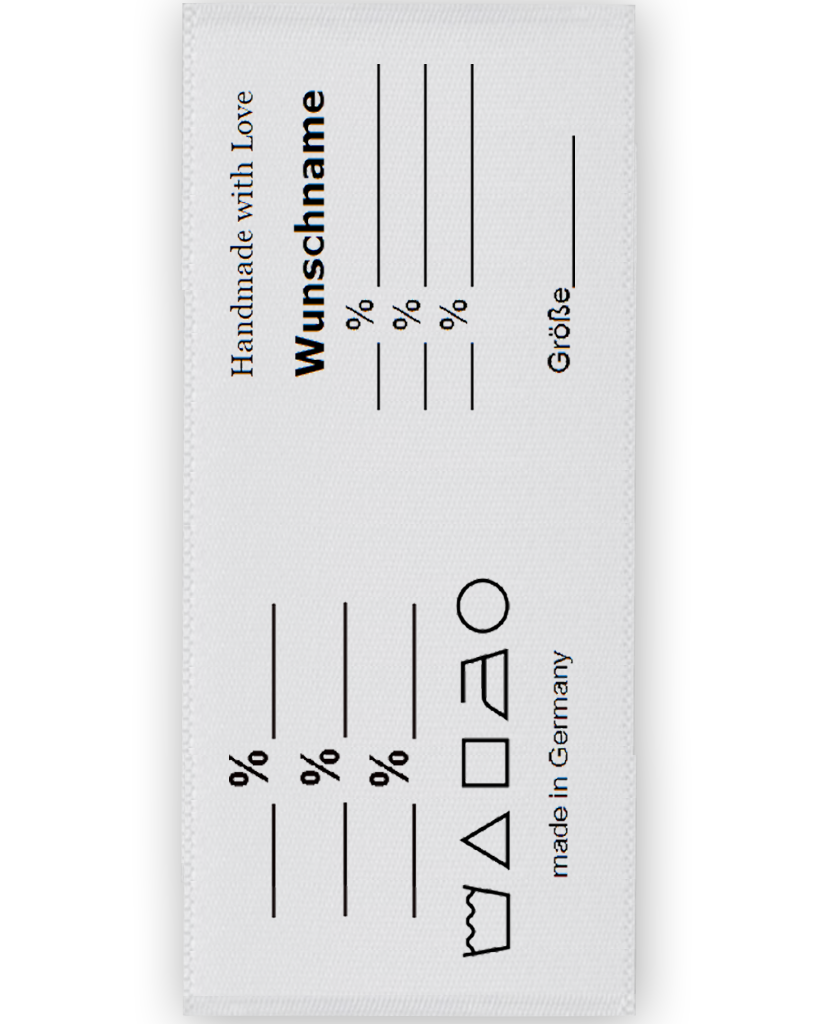 Etiketten zum Einnähen in die Seite