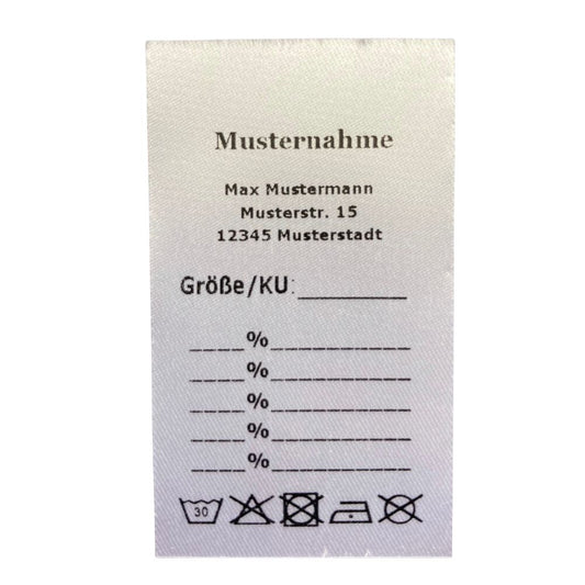 Etiketten Gewerbeetiketten – Anti Fray