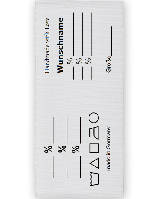 Etiketten zum Einnähen in die Seite